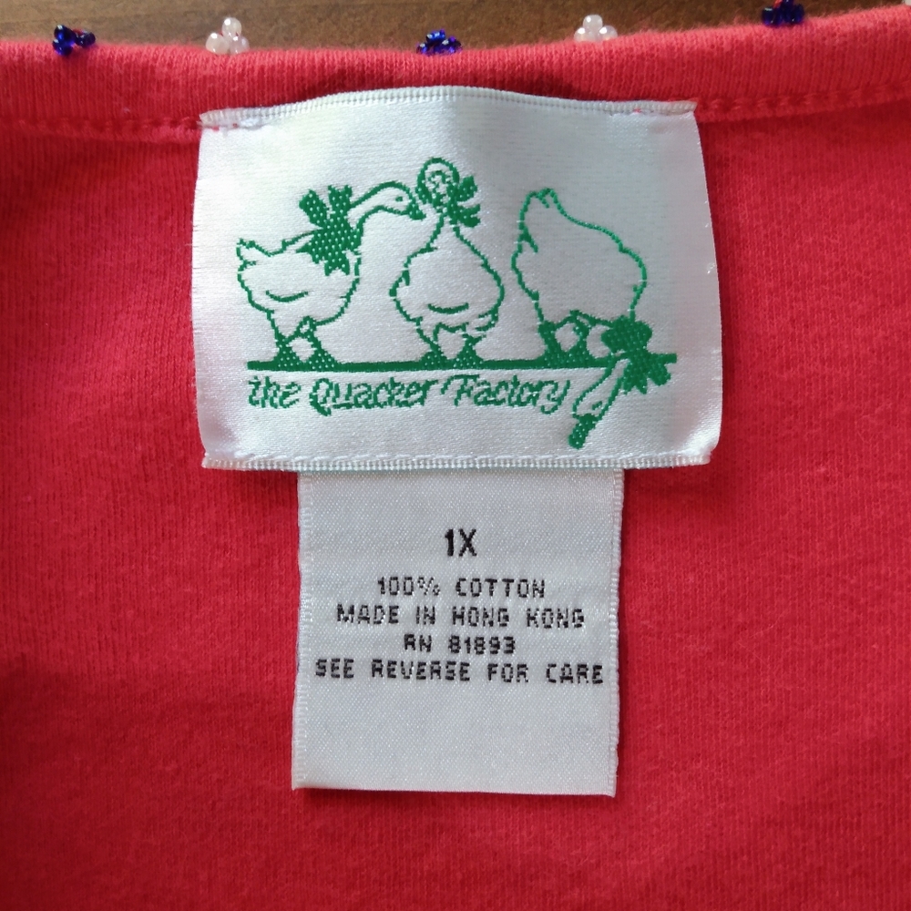 Quacker Factory Patriotic Sequin/Bead Detail Jers… - image 8